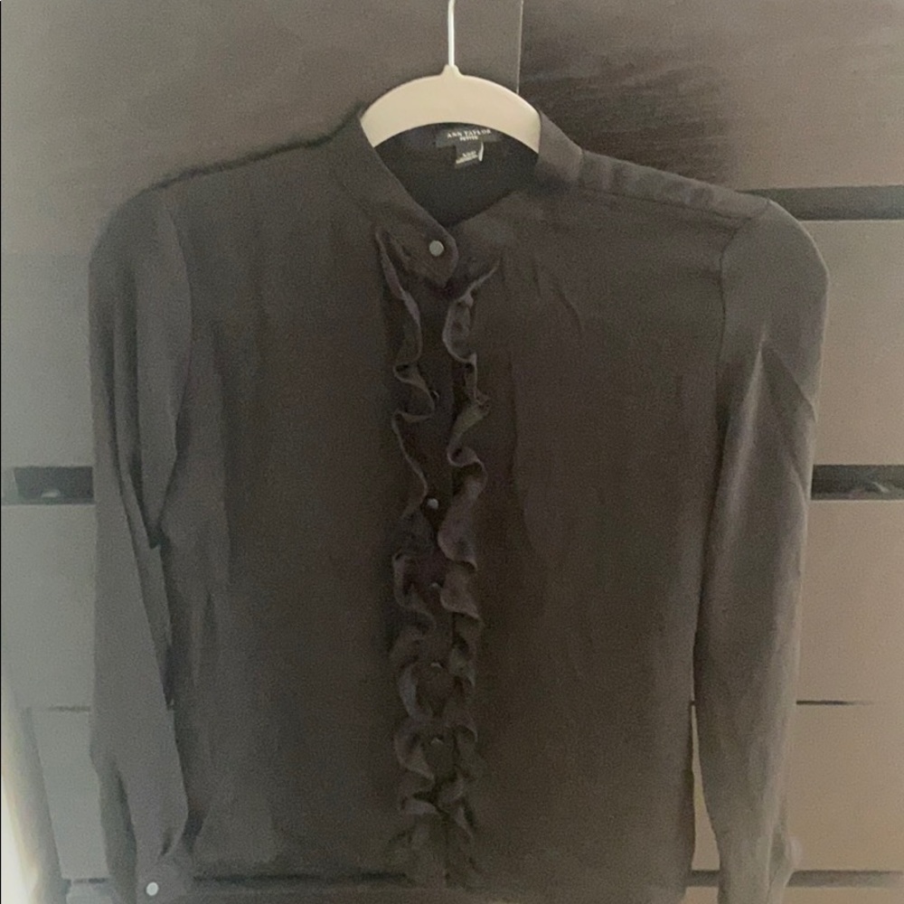 Work / evening blouse with ruffles.